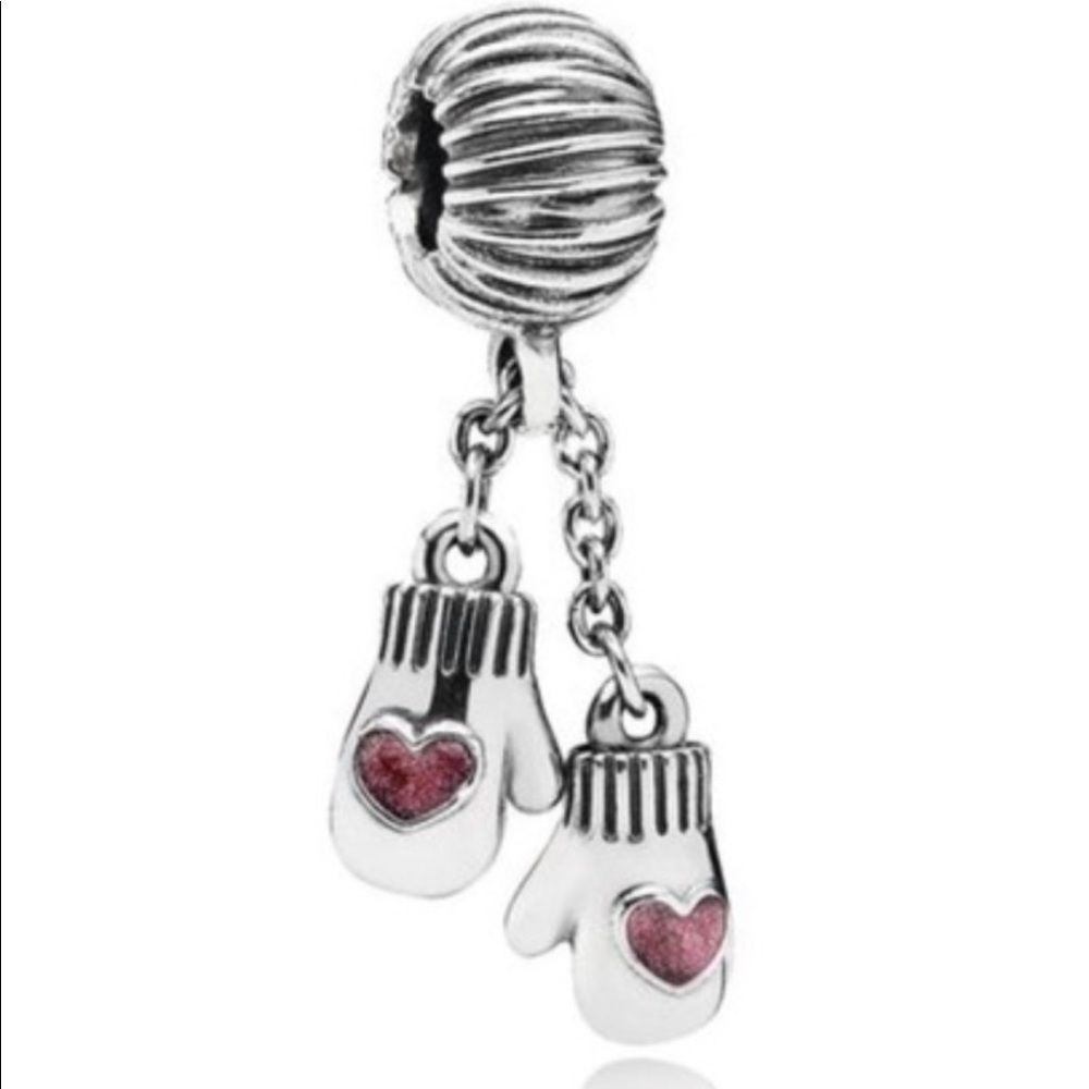 Pink mittens pandora charm